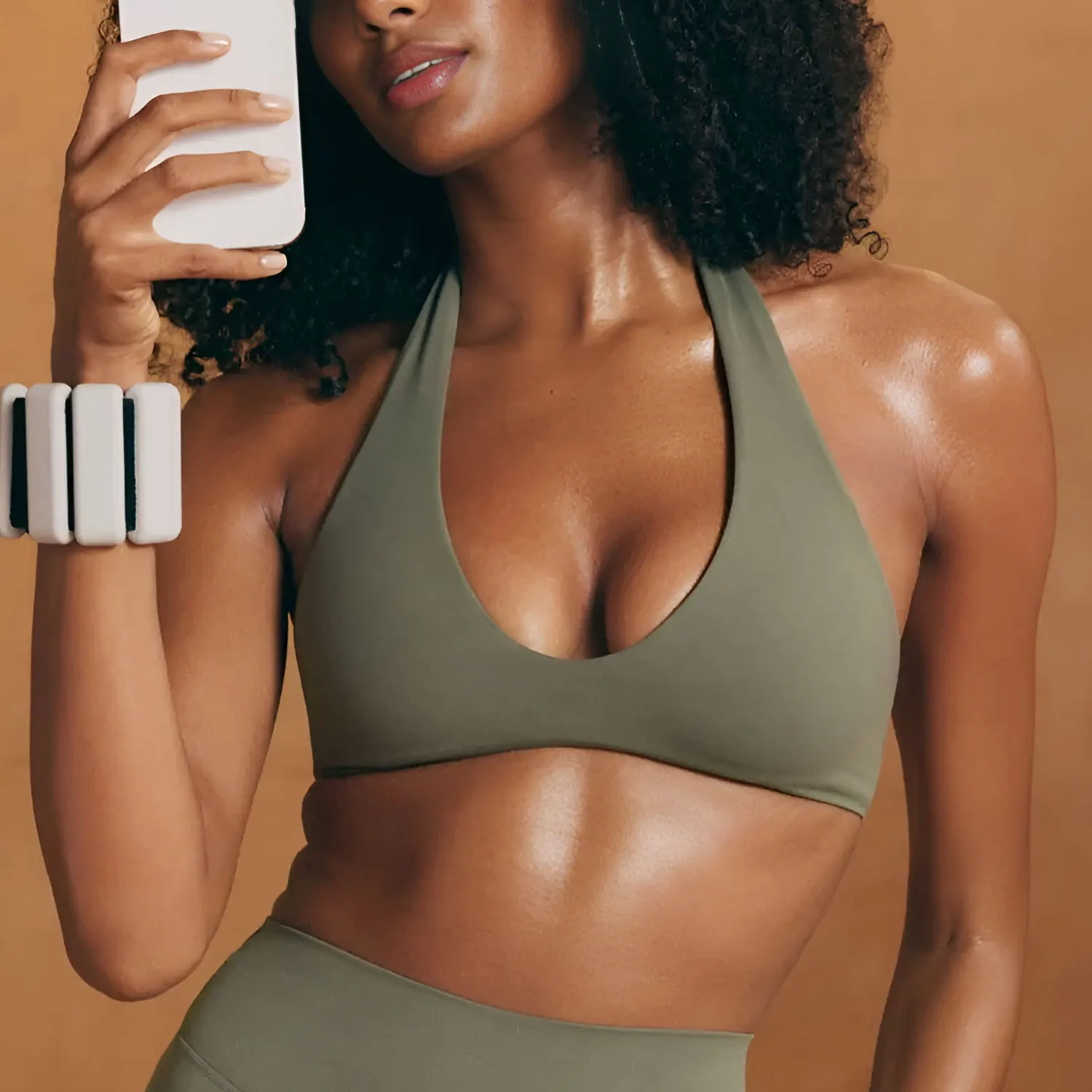 

RUSHBURN SoftMotion Minimal Halter Neck Bralette Women's sports bra Gym high support Workout underwear Pilates yoga halter top