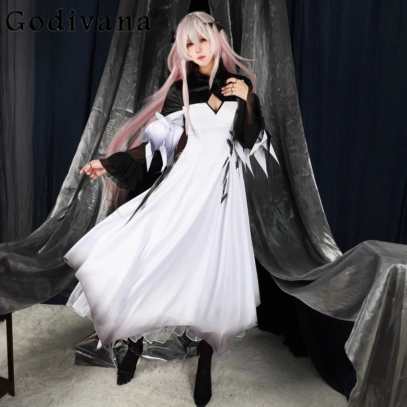 여성 코스프레 의상 Cos 드레스 할로윈 역할 게임 애니메이션 파티 드레스 여성 소품 유니폼 의류 드레스 세트