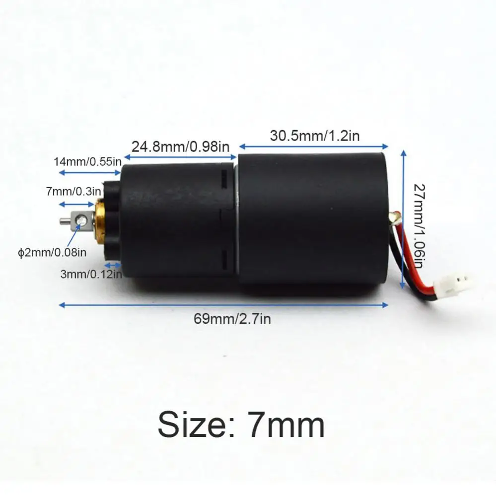 Motor de engranajes R370, DC3-24V de reducción multiusos de alto par para experimentos de generación de energía, 2 tamaños