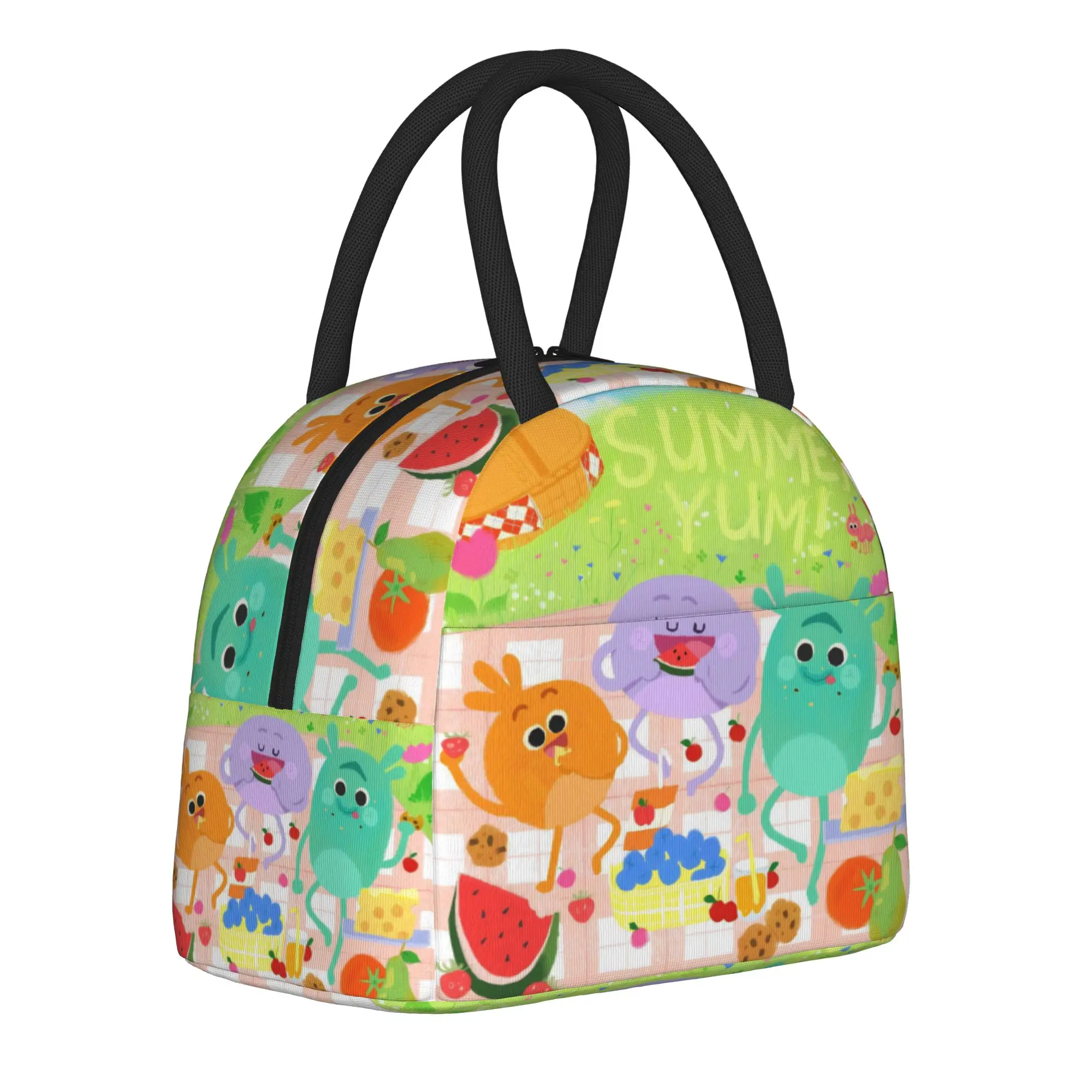 Bumbles Educational Cartoon Nums Handheld Thermal Cooler Bag Summer Yum Reusable Insulated Lunch Bags New Container Box Outdoor