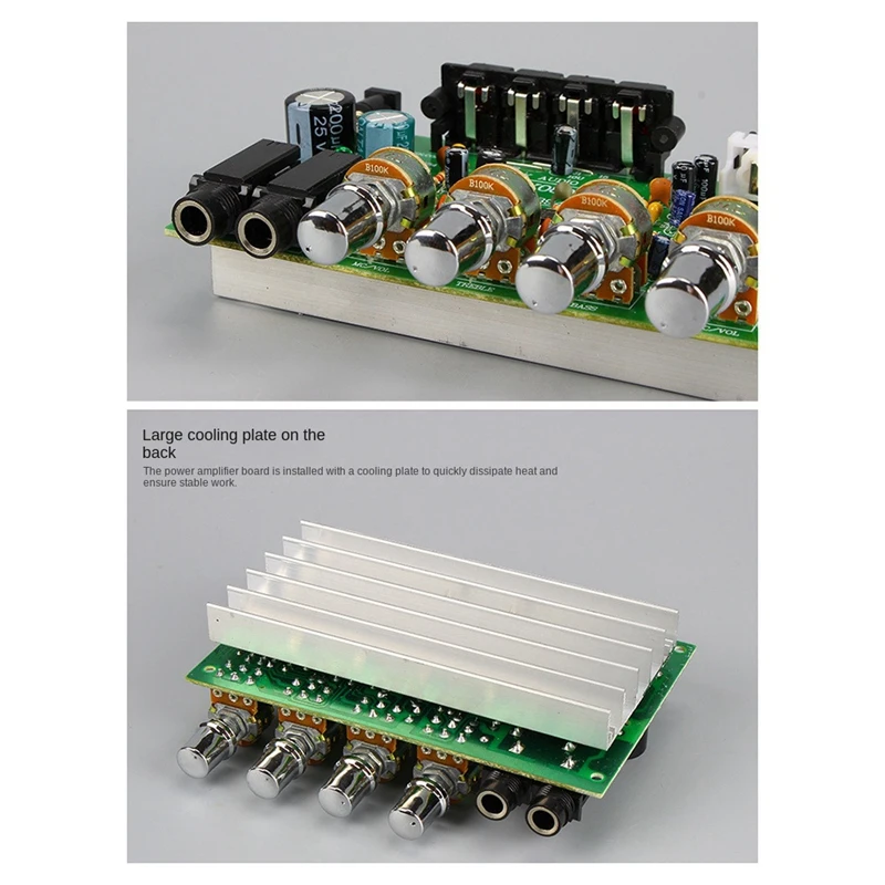 DC 12V 40W+40W Stereo Audio Amplifier Board Digital Microphone Amplifier With Tone Control Speaker AMP