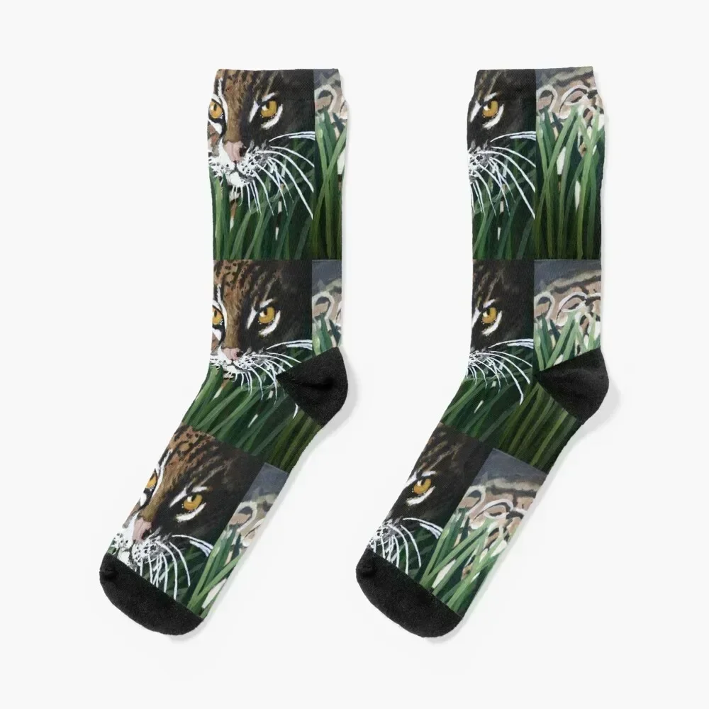 

Ocelot Socks sport fashionable Antiskid soccer anti-slip Socks For Man Women's