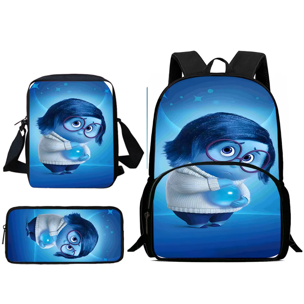 Child Backpacks Anime Inside Out Shoulder Bag Pencil Case Pupil Large Capacity School Bags for Boys Girls Best Gift