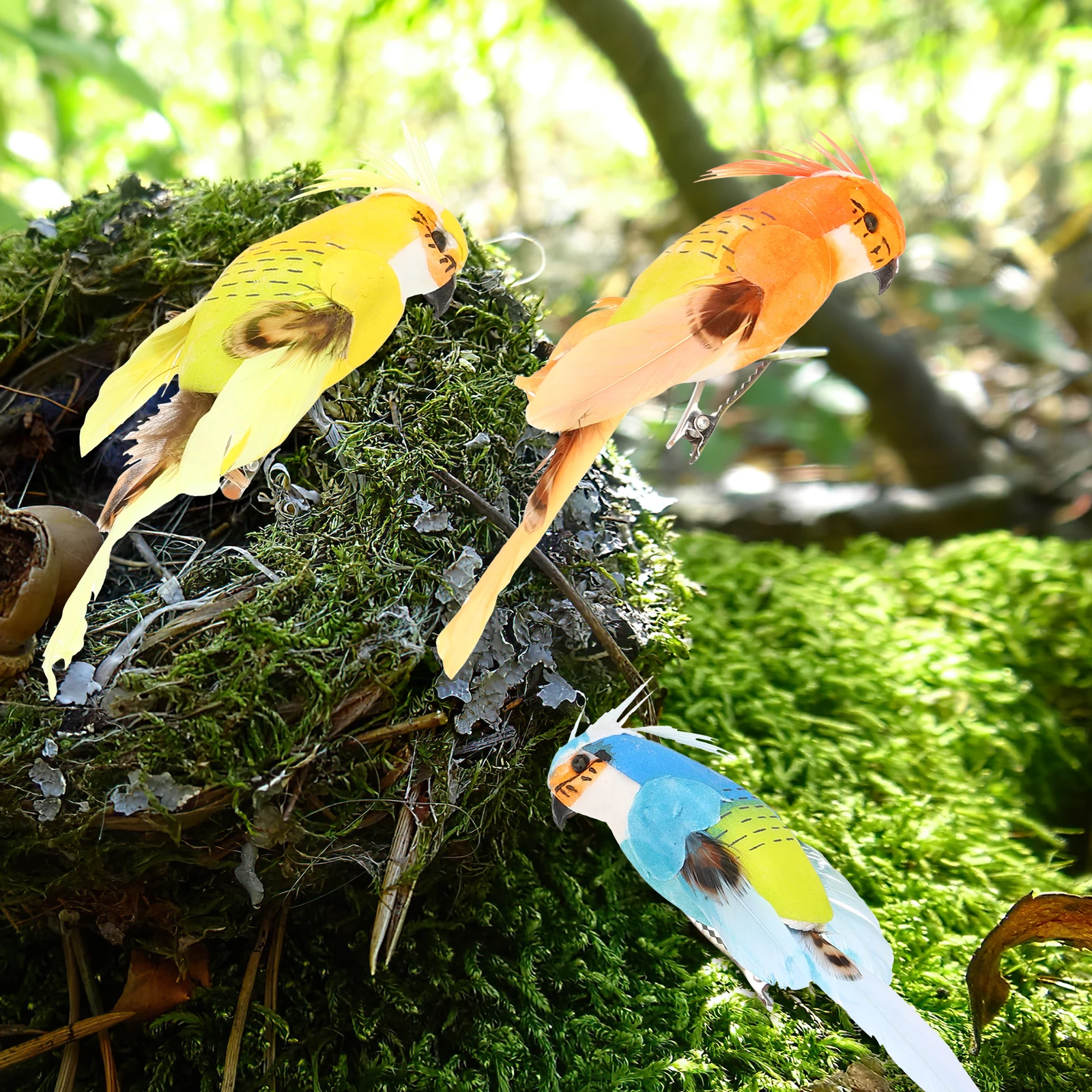 

6pcs Artificial Birds Foam Decorations Home Garden Wedding Party Christmas Simulation Parrot nament Bird Decor