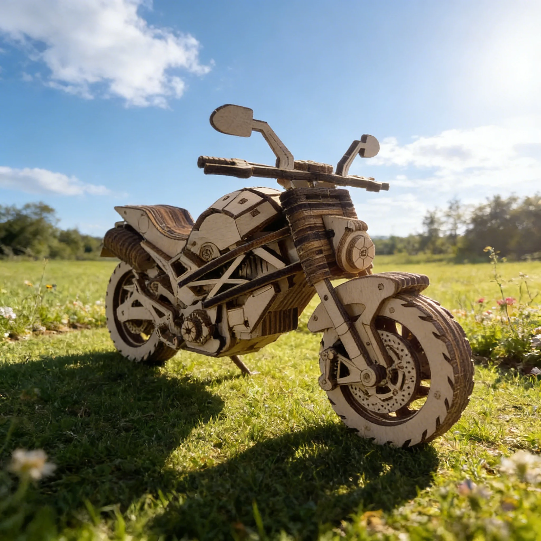 

Деревянная мотоциклетная игрушка-головоломка DIY 3D идеально подходит для образовательных подарков на день рождения, рождественских подарков, подарков на Хэллоуин