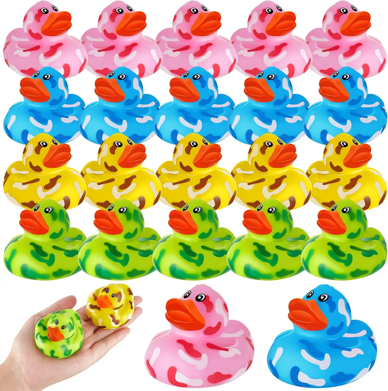 

2.5 Inch Camouflage Rubber Duckies for Car Duck Rubber Ducks Car Ducking Camo Duck for Kids Baby Shower, Pool Activity