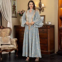 Abito musulmano donna turco Jalabiya Party Vestidos paillettes Ramadan Eid marocco Dubai abaya caftano Islam abiti lunghi arabi