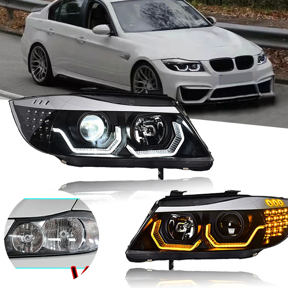 Headlight For BMW E90 LED Headlights 2005-2012 320i 318i Head Lamp Car Styling DRL Signal Projector Lens Automotive Accessories