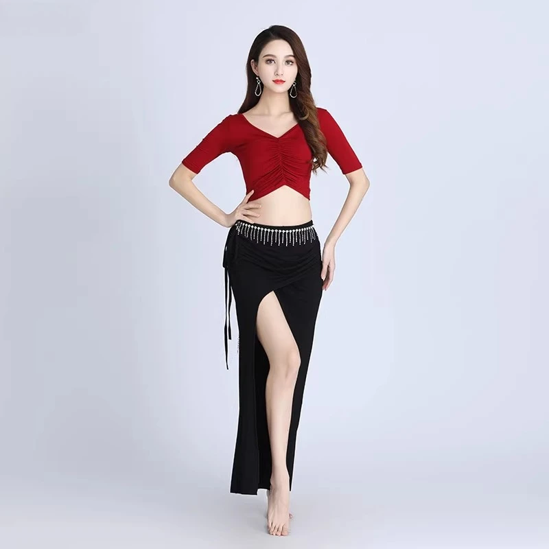 Customized New Plus Size Modal Belly Dance Costumes Practice Dress Set Belly Dance Top Skirt Performance Skirt