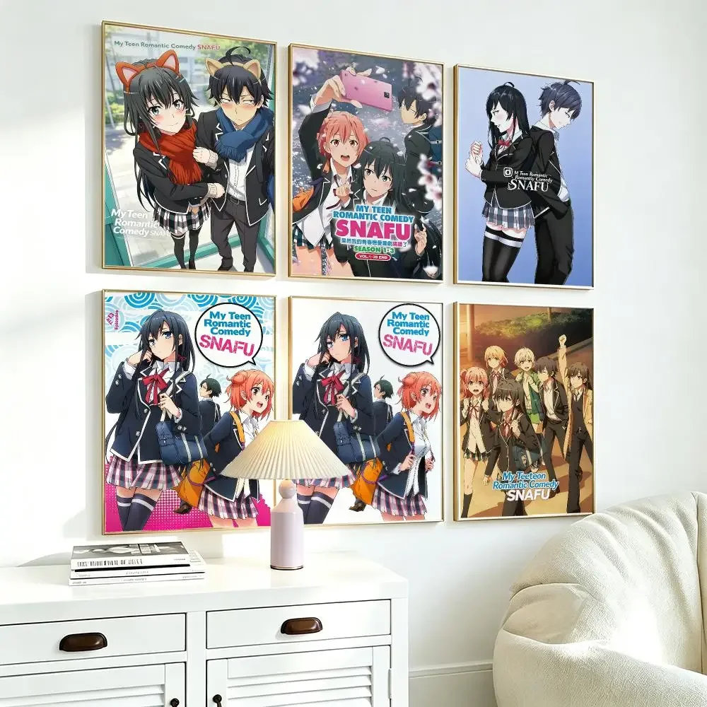 Modern Aesthetic Wall Art Poster anime My Youth Romantic Comedy Is Wrong, As I Expected Poster for Office Home Decor Interior