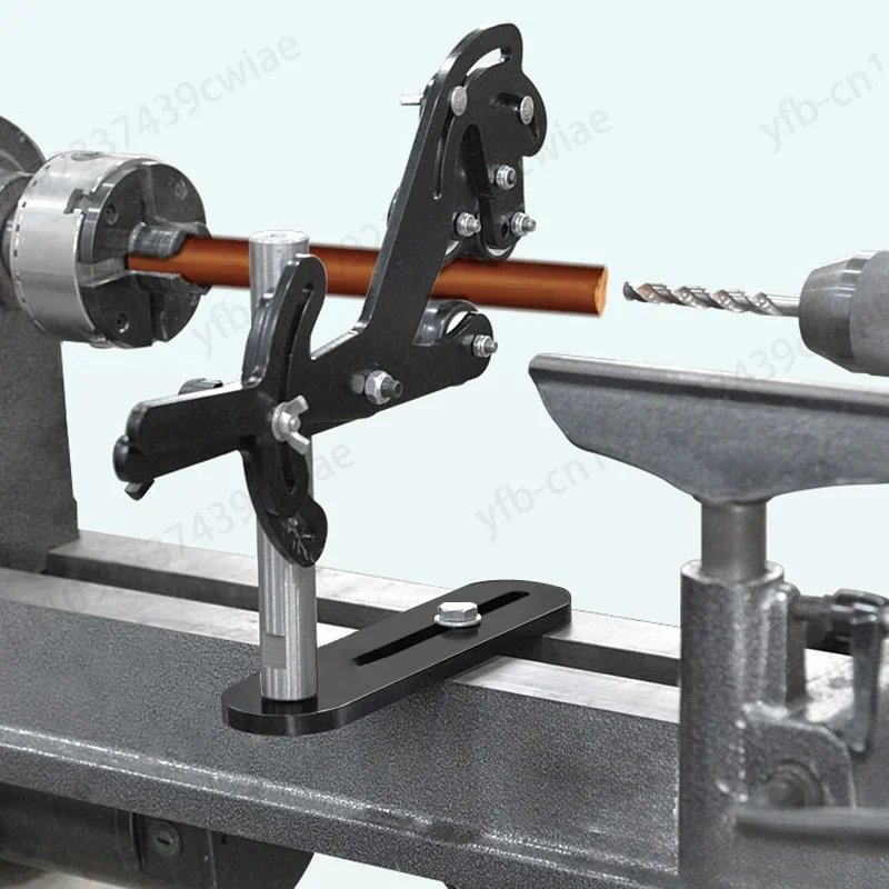 Lathe Center Frame Wooden Rotating Anti-Shake Bracket Support Accessories Auxiliary Clamping Stabilizer Tool