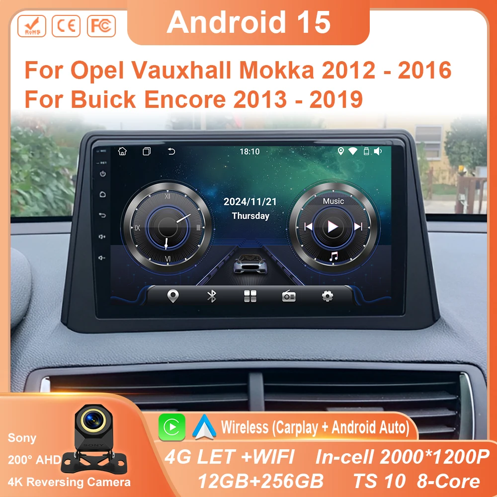 

For Opel Vauxhall Mokka 2012 - 2016 For Buick Encore 2013 - 2019 Android Car Player Auto Radio Multimedia Camera Navigation WIFI