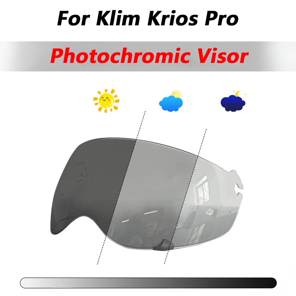 

For Klim Krios Pro Helmet Photochromic Visor Lenses which Automatically Darkens & Clears Helmet Visor
