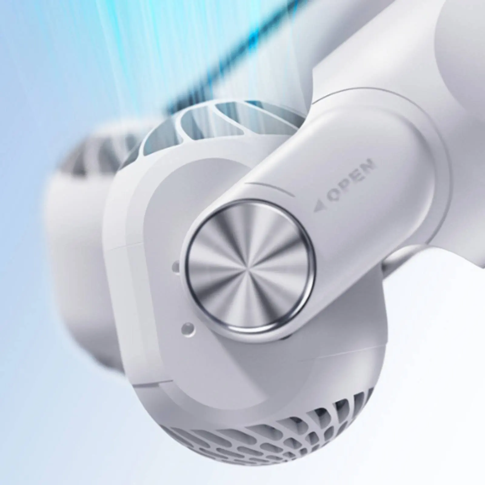 Type-C Battery-Powered Neck Fan Lightweight Hanging Neck Fan Individual Cooling Device Adjustable Air Circulation Wearable