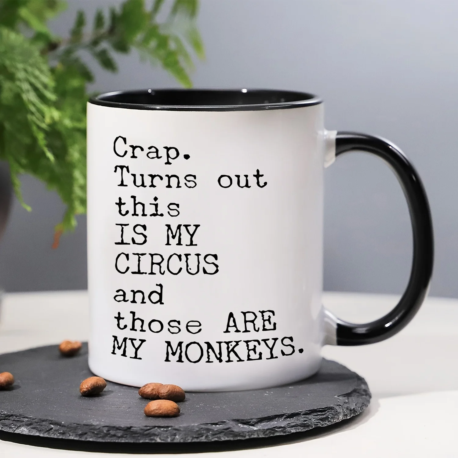 

1pc, Crap. Turns Out This IS MY CIRCUS Coffee Mug, Ceramic Coffee Cups, Water Cups, Summer Winter Drinkware, Birthday Gifts, Hol