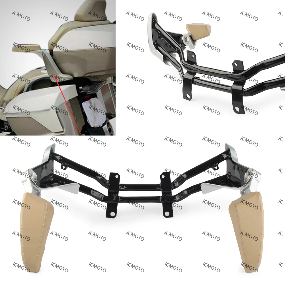 

Beige For BMW K1600GTL K1600 GTL 2010 2011 2012 2013 2014 2015-2018 Motorcycle Rear Passenger Arm Rest Frame Armrest Pillion Set