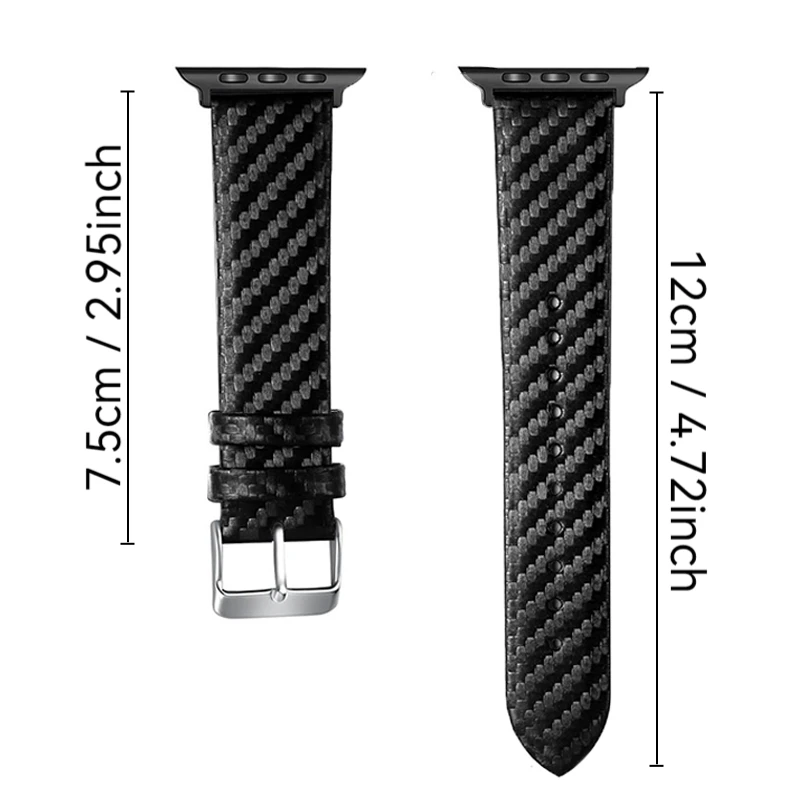 New Carbon Fibre Kevlar Watch Band for Apple iwatch8/7/6/5/4/3/SE Generation AppleWatch Band ➕ Case