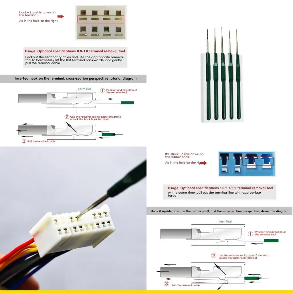 

SZCH Car Terminal Removal Wire Connector Disassembly Release Pin Extractor Puller