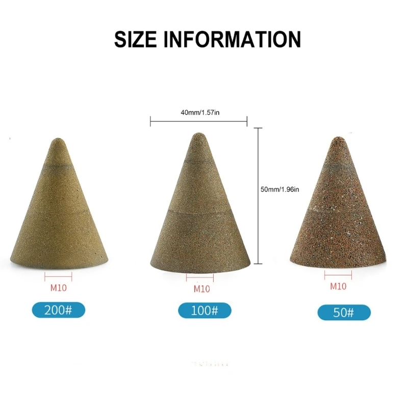 3Pcs 50 100 200 Grit Polishing Thread Grinding Wheel Drill Bit Sharpening Dropshipping