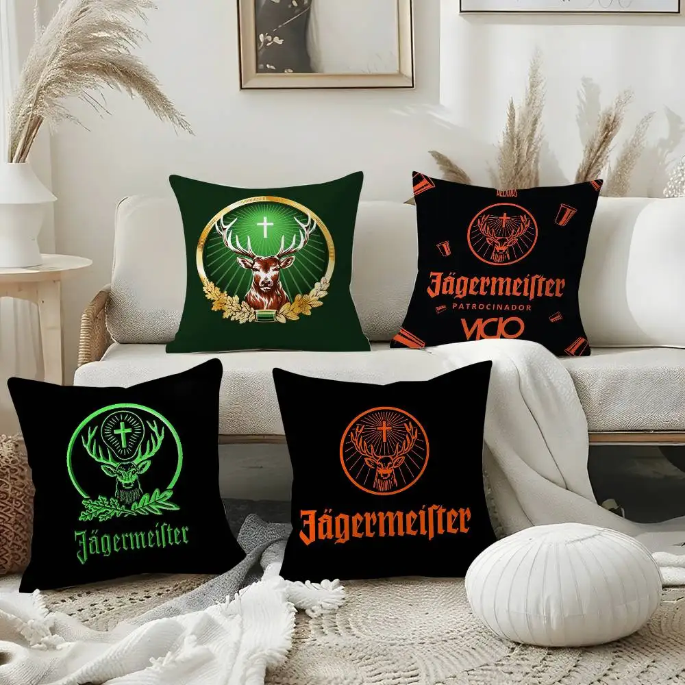 

J-Jager-M-meisters-S Pillow Case Sofa Short Plush Double-sided HD Printing Room Home Office Gift Cushion Cover