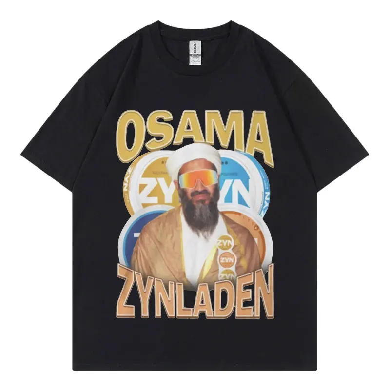 Osama Zynladen Graphic T Shirt Fashion Trend Vintage Short Sleeve T-shirt Men Women Casual Loose Pure Cotton T-shirts Streetwear