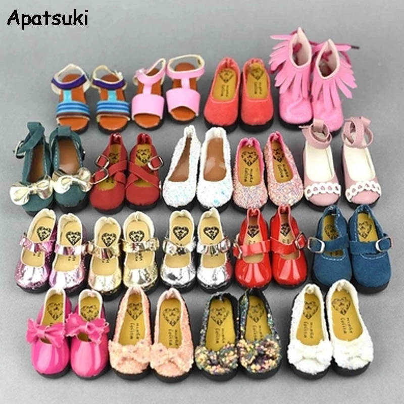 1/4 Mode Puppe Schuhe Flattie Flache Schuhe Prinzessin Schmetterling Leder Schuhe Für 1/4 Xinyi BJD SD 45-50 cm Puppen Zubehör