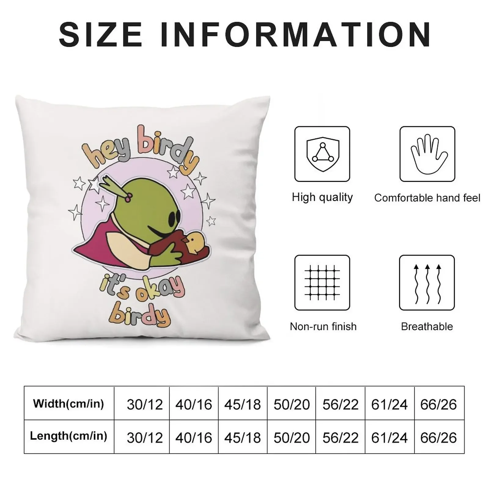 Hey Birdy It's Okay Birdy Nanalan Mona Funny Meme Throw Pillow Pillows Aesthetic Cushions Pillow Covers Decorative pillow