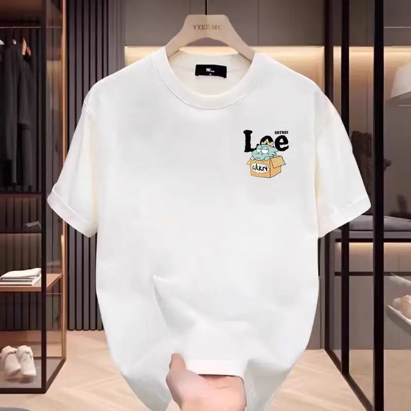 موديل جديد 2025 تي شيرت قصير Sved جديد للربيع والصيف، اتجاه فاخر خفيف، قطن علوي بسيط بنصف Sved علامة تجارية فضفاضة غير رسمية T