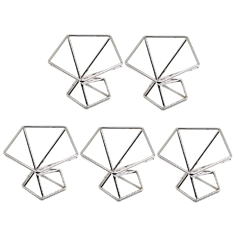 Pack 5 Air Plant Holder Air Plants Holders Tillandsias Display Air Purifying Plant Container Air Fern Stand, SilverA09G view 6