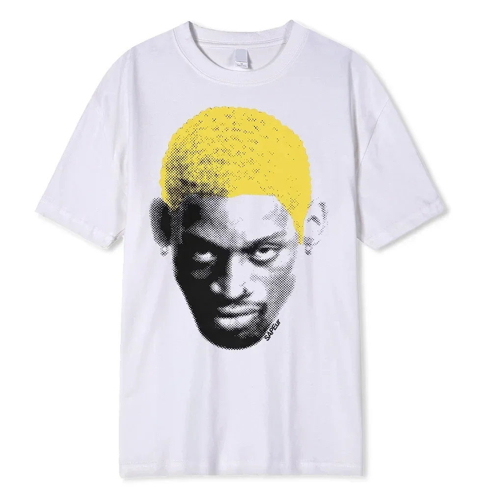 Dennis Rodman Hip Hop T-shirt Streetwear 90 Rodzilla Vintage Summer Men Cotton T-Shirts Top Men T-Shirts Top Womens Clothing