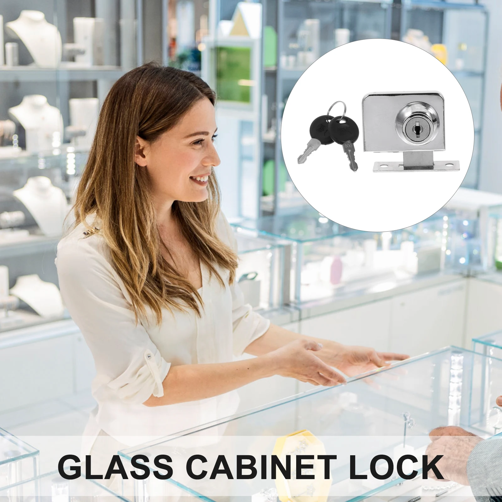 

Zinc Alloy Showcase For Home Office Wine Cabinet Security Single Opening Heavy Duty Display Security Furniture Door
