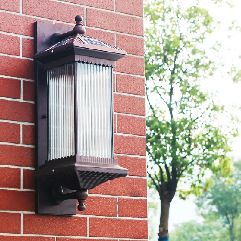 

Outdoor waterproof solar New Chinese garden lamp Villa garden household led villa Waterproof wall lamp