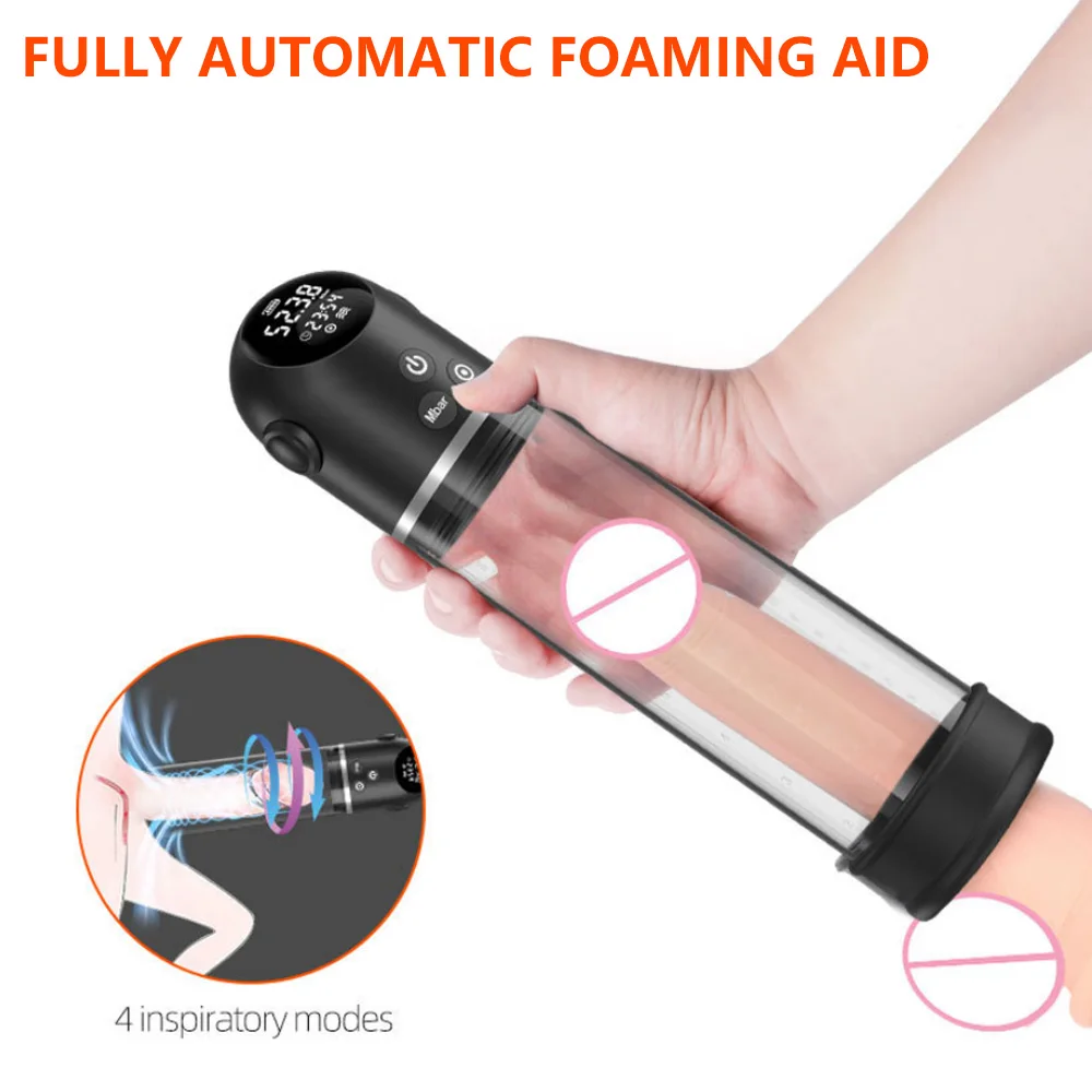 Negative pressure exercise handheld vacuum training electric penis stretching suction erection penis exercise device masturbator