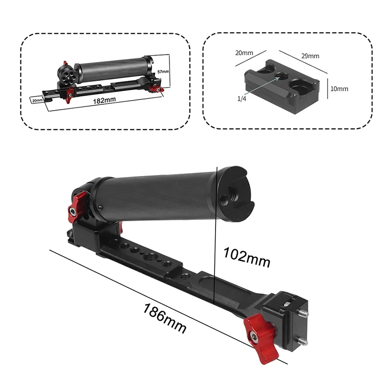 Regulowany uchwyt z uchwytem na ramię i wspornikiem L do DJI Ronin RS2 RS3 RS3PRO RS3 Mini RSC2 stabilizatora gimbala ręcznego, przedłużacz monitora