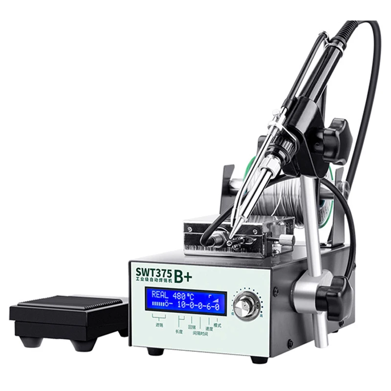 SWT375A+ Semi-automatic Foot-operated Solder Machine 75w Soldering Station Electric Welding Iron LED Digital Soldering Iron