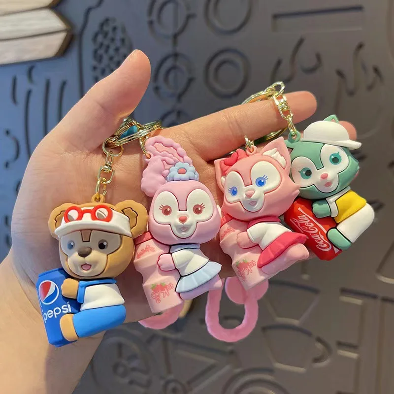 Kawaii عقد زجاجة لينا حسناء المفاتيح لطيف ستار الندى قلادة سيارة على ظهره إكسسوارات جذابة للحفلات جمع الهدايا الصغيرة