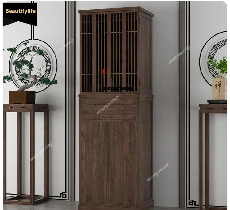 

Solid Wood Buddha Niche New Chinese Style Clothes Closet Cabinet Buddha Cabinet Worship Table Altar Cabinet c139