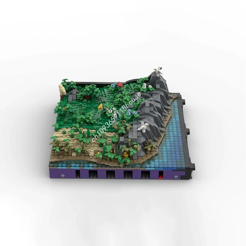 

1271 деталь MOC A1: Модель средневекового замка на берегу реки, конструктор, детские игрушки, архитектурные блоки, рождественские подарки