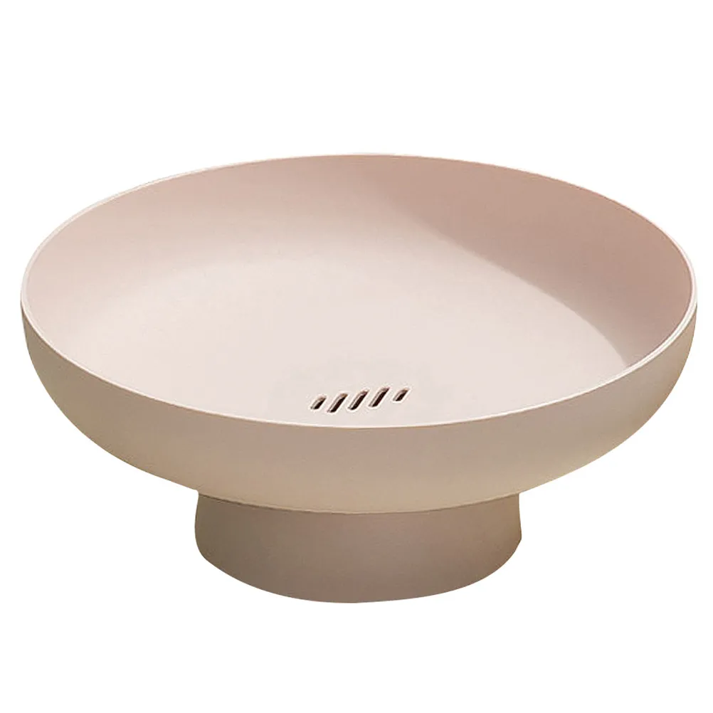 

Footed Plastic Fruit Plate Large Capacity Elegant Modern Serving Dish for Kitchen Dining Room Bar Party Home Decor Snack Tray