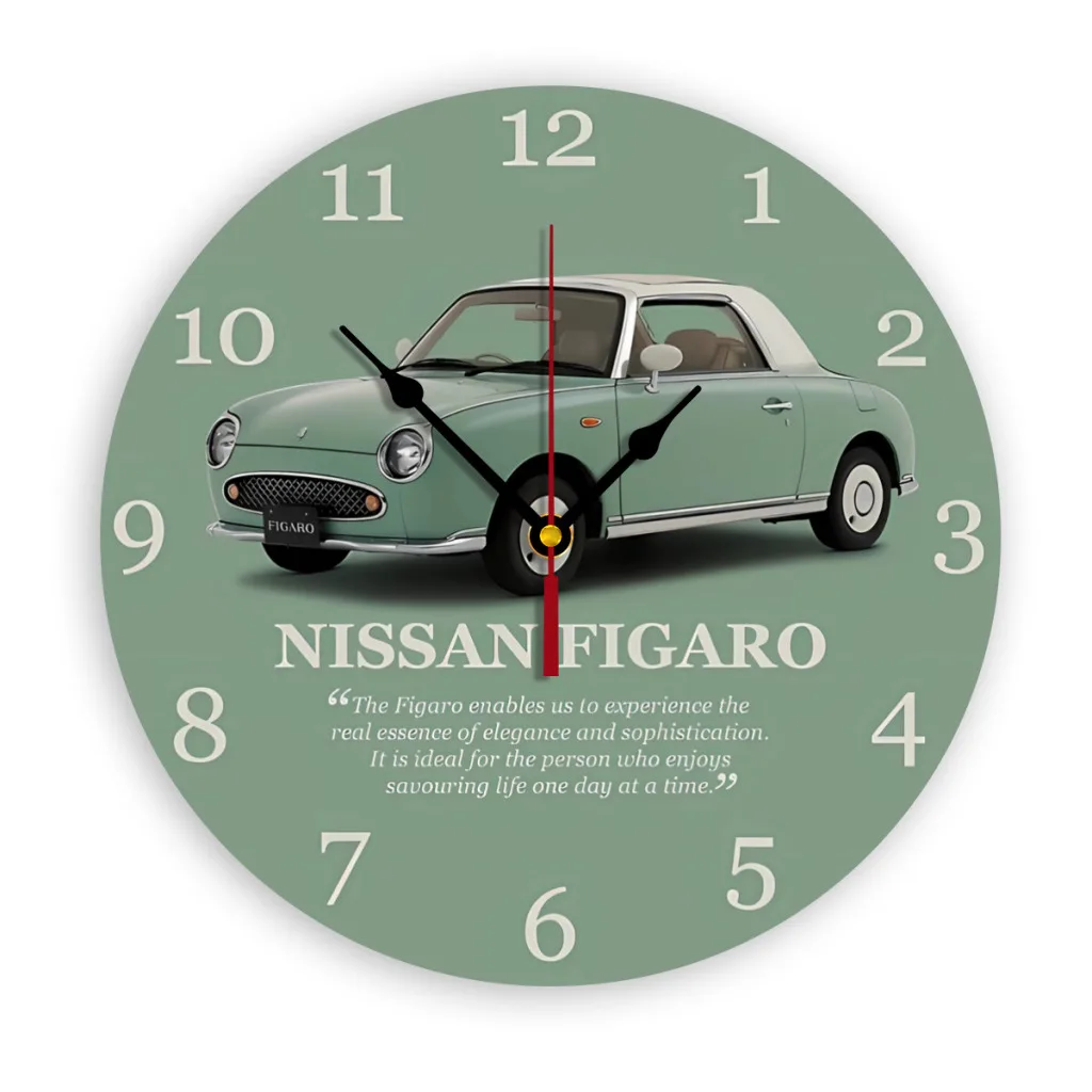 

Emerald Green Nissan Figaro Wall Clock Modern 3D for Home Office Hotel Restaurant School Decoration