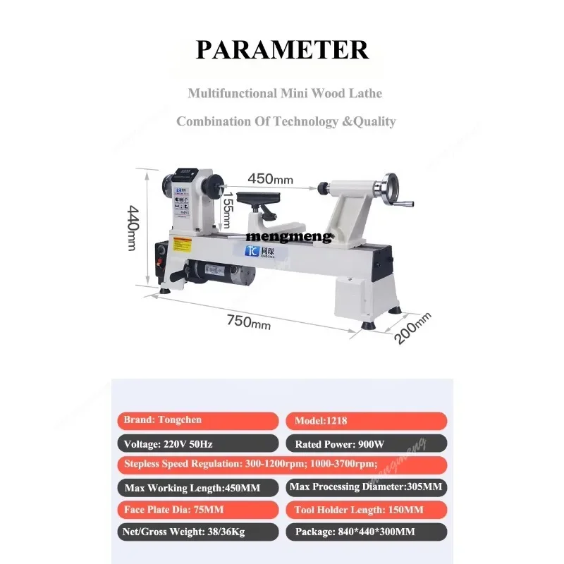 New arrive 900W 220V Mini Woodworking Lathe Machine CNC Multifunction For Buddha Beads Bracelet And Small Wood Turning Projects