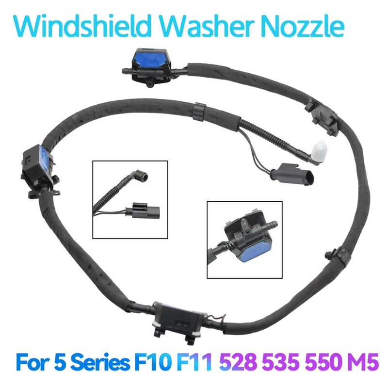 Neue Windschutz scheiben düse Scheiben waschanlage Sprüh strahls ystem 61667205117 61667205118 für-bmw 5er f10 f11 528 535 550 – Detail 4