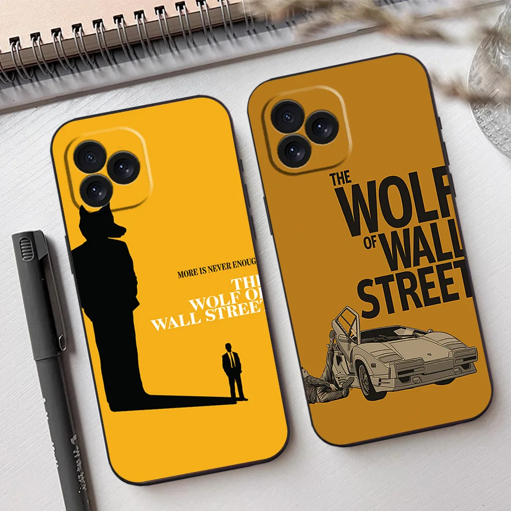 Classic Movie The-Wolf-of Wall-Street Phone Case for iPhone 12 11 13 14 15 16 Max Pro Plus Black Soft Silicone Cover