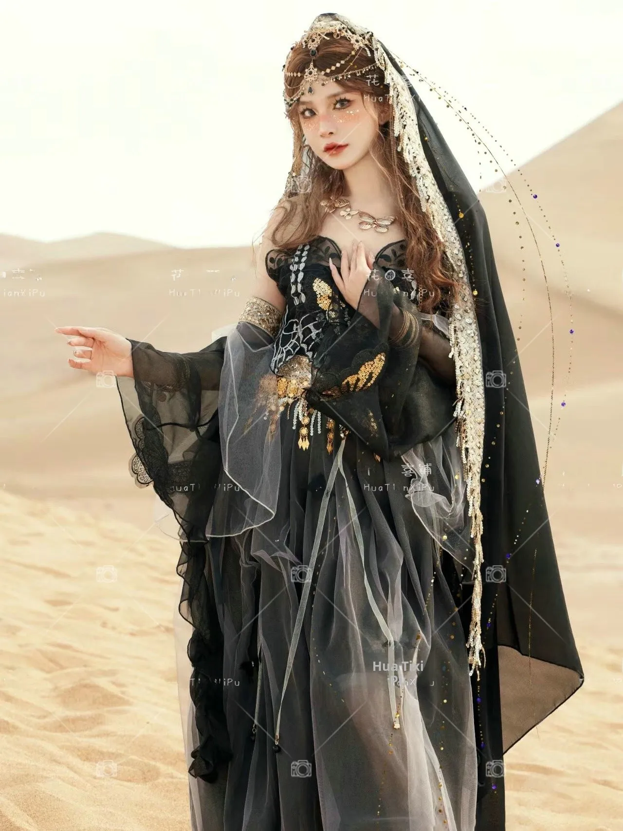 

Платье для фотосессии в этническом стиле «Летающая принцесса Дуньхуана»: старинный китайский костюм, платье «Пустынная принцесса» для студийной фотосъемки