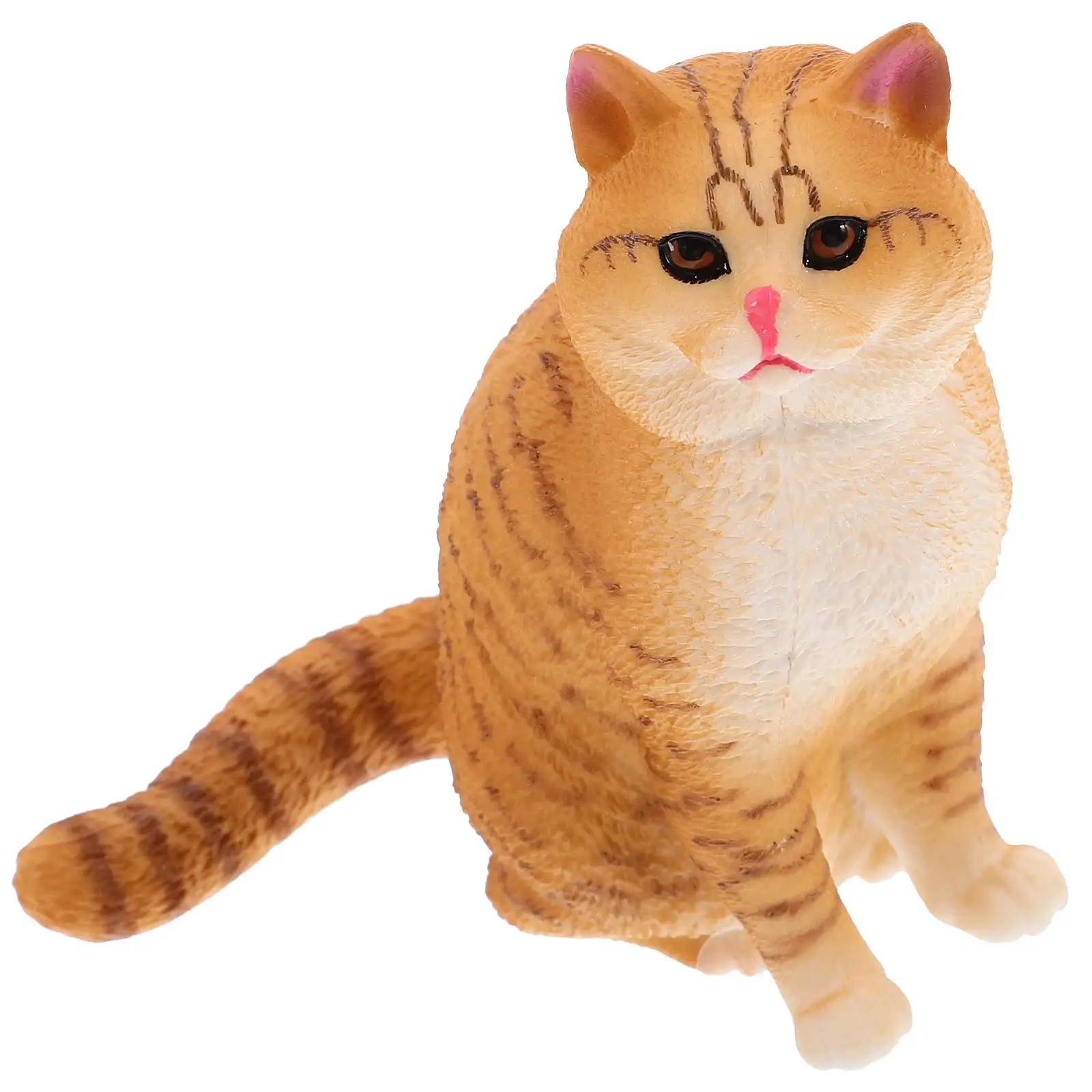 

Plastic Cat Statue Grey American Shorthair Garden Lawn Decor Figurine Cute Outdoor naments Home Gift Garden Decor Statue