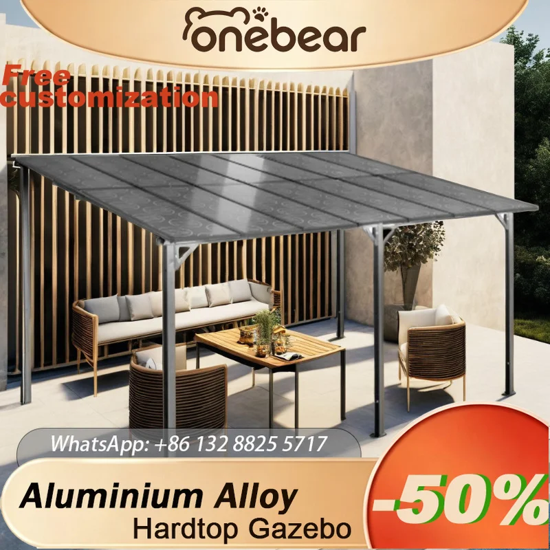 

Any Size Custom Aluminum Hardtop Gazebo Heavy Duty UV Resistant Waterproof All Season Durable Outdoor Patio Yard Shelter Kit