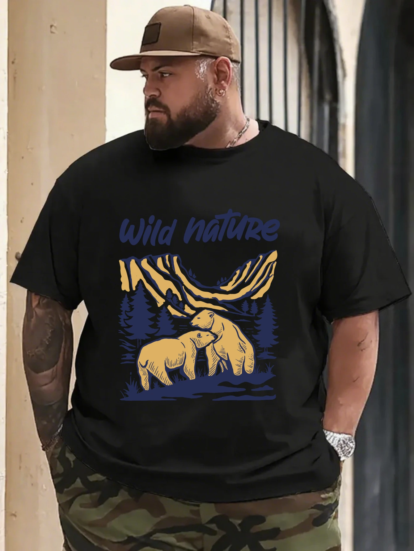 

Men's Vintage Deer Hunting T-Shirt Outdoorsman Retro Casual Streetwear Cotton Tees