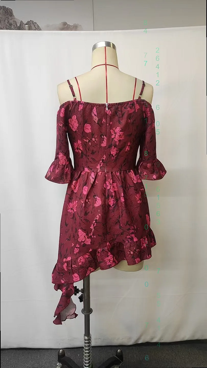 Fashion Floral Print Ruffle Strap Dress Summer Dresses Casual Overall Jumpsuit Playsuit view 5