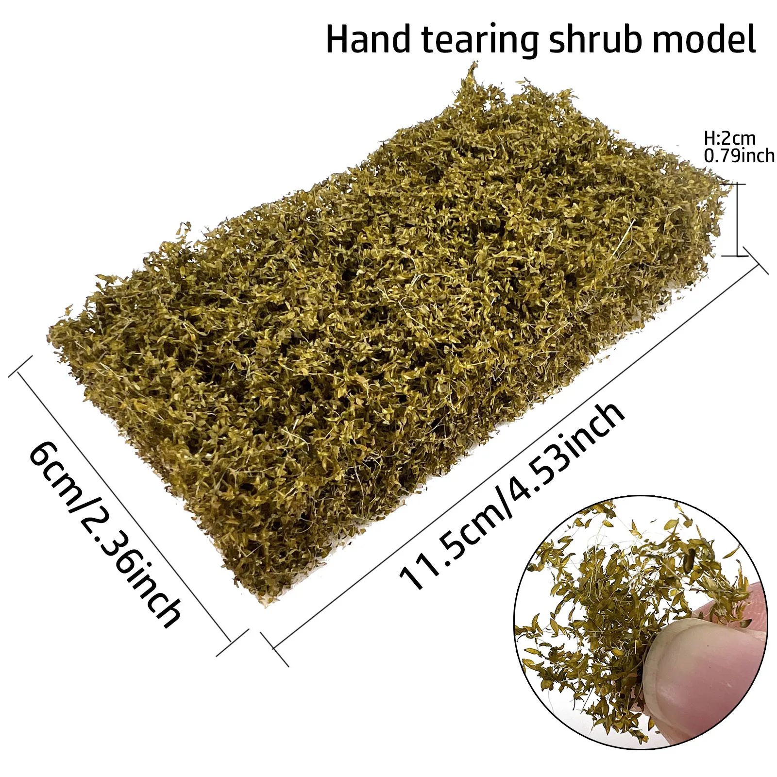 0.79 بوصة لتقوم بها بنفسك النمذجة شجيرات اصطناعية قابلة للتمزيق لمناظر السكك الحديدية/صنع التضاريس/العرب/المناظر الطبيعية/ديكور المنزل #3