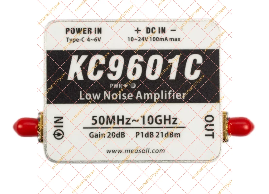 Wideband Low Noise Amplifier LNA Module 50MHz-10GHz 20dB High Linearity RF Signal Amplifier with Type-C Power Supply